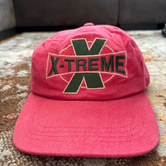 Vintage 90’s Deadstock X-TREME Hat Strap Back Dad Cap Red Extreme Sports X Games - Picture 4 of 8